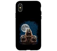 Three Groundhogs And A Moon Funny Groundhog Day Case for iPhone X/XS