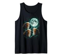 Three Guinea Pigs Under Mystic Moon Fantasy Animal Art Tank Top