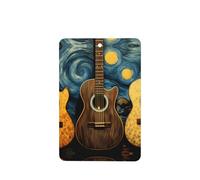 Three Guitars Pattern Car Air Fresheners 4 Pcs Rectangle Hanging Aromatherapy Tablets Scented Fresheners For Bedroom Bathroom