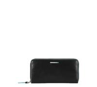 Three-gusset Zip Wallet - female - Piquadro - Wallets & Cardholders - Black - ONE SIZE - Accessories ONE SIZE