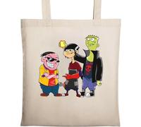 Three Halloween Cool Boyz Natural Ecological Cotton Tote Bag Beige