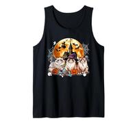 Three Halloween Ragdoll Cats As Horror Witch Mummy Zombie Tank Top