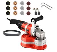 Three-Head Electric Wall Floor Sander Portable Concrete Grinder with Dust Extraction Shroud for Cleaner Grinding and Polishing Jobs(Without Pole)