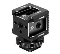 Three Head Hot Shoe Mounting Base Durable Made of Aluminium Alloy for Photography LED Fill Light Monitor Microphone