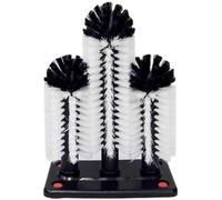 Three Headed Cup Brush, Three Headed Glass Cup Cup Brush with Suction Base, Remove Stubborn Stains from Coffee Cups, Glasses and Vases, Pack of 1