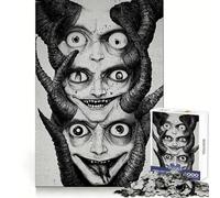 Three-Headed Demon 1000 Piece Jigsaws for Teenagers Puzzle Wise Think Toy Simple Fun Tight Cut Santa Wish Pick (50x75cm)