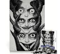Three-Headed Demon Jigsaw Puzzles for Teenagers 1000 Pieces Logic Sense Toy Calm Fun Smooth Edge Birthday Gift (38x52cm)