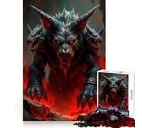 Three-Headed Wolf Monster Teenager Jigsaw Puzzles 1000 Pieces Memory Boost Home Activity Pattern Assembly Perfect Present (50x75cm)