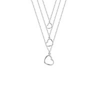 Three Heart Chain Pendant Necklace For Women Wedding Engagement Jewelry