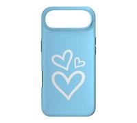 Three Hearts Aesthetic Baby Blue Case for iPhone Air