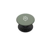 Three Hearts Aesthetic Vintage Green PopSockets Adhesive PopGrip
