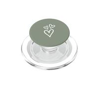 Three Hearts Aesthetic Vintage Green PopSockets PopGrip for MagSafe