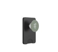 Three Hearts Aesthetic Vintage Green PopSockets PopWallet for MagSafe