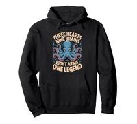 Three Hearts Nine Brains Eight Arms One Octopus Cephalopod Pullover Hoodie