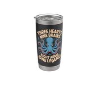 Three Hearts Nine Brains Eight Arms One Octopus Cephalopod Stainless Steel Insulated Tumbler