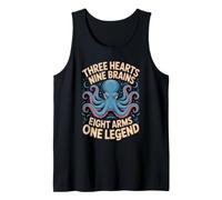 Three Hearts Nine Brains Eight Arms One Octopus Cephalopod Tank Top