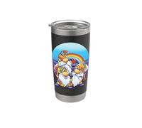 Three Hippie Gnomes Peace Gnome Rainbow LGBTQ Pride Queer Stainless Steel Insulated Tumbler