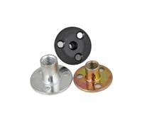 Three-hole iron plate nut M6/M8/M10/M12 for Sofa Foot Lock Galvanized Three-hole Flange Nut Furniture Splint Lock Nut(M12x40mm-Silvery,10PCS)