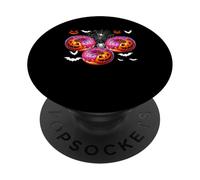 Three Horror Donuts As Carved Pumpkins Halloween Food Lover PopSockets Adhesive PopGrip