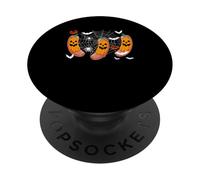 Three Horror Sausages As Carved Pumpkins Halloween Food PopSockets Adhesive PopGrip