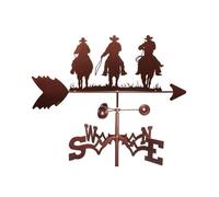 (Three horsemen) Metal Skull Knight Weather Vane Standing Wind Vanes Cottage Weather Vane Decor Yard Shed Home Fence Post For Garden, Roof, Patio, Lawn, Halloween