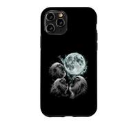 Three Howling Baboons Under Full Moon Wildlife Scene Case for iPhone 11 Pro
