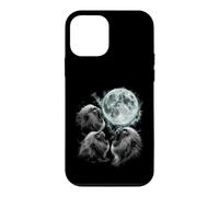 Three Howling Baboons Under Full Moon Wildlife Scene Case for iPhone 12 mini