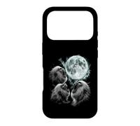 Three Howling Baboons Under Full Moon Wildlife Scene Case for iPhone 17 Pro