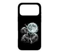 Three Howling Baboons Under Full Moon Wildlife Scene Case for iPhone 17 Pro Max