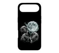 Three Howling Baboons Under Full Moon Wildlife Scene Case for iPhone Air