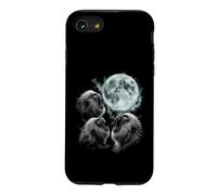 Three Howling Baboons Under Full Moon Wildlife Scene Case for iPhone SE (2020) / 7/8
