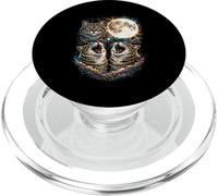 Three Howling Cats 3 Head Under A Full Moon Cosmic Men Women PopSockets PopGrip for MagSafe
