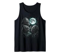 Three Howling Sasquatches Beneath Full Moon Tank Top
