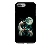 Three Howling Swans Under Moon Lunar Wildlife Case for iPhone 7 Plus/8 Plus