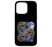 Three Howling T Rex Moon 3 Dinosaurs Funny Cursed Meme Case for iPhone 15 Pro Max