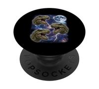 Three Howling T Rex Moon 3 Dinosaurs Funny Cursed Meme PopSockets Adhesive PopGrip