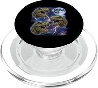 Three Howling T Rex Moon 3 Dinosaurs Funny Cursed Meme PopSockets PopGrip for MagSafe