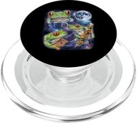 Three Howling Tree Frog Moon 3 Tree Frogs Funny Cursed Meme PopSockets PopGrip for MagSafe