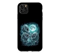 Three Howling Yetis Under Moonlit Wilderness Case for iPhone 11 Pro Max