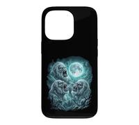 Three Howling Yetis Under Moonlit Wilderness Case for iPhone 13 Pro