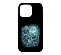 Three Howling Yetis Under Moonlit Wilderness Case for iPhone 14 Pro Max