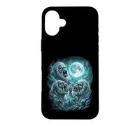Three Howling Yetis Under Moonlit Wilderness Case for iPhone 16 Plus