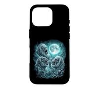 Three Howling Yetis Under Moonlit Wilderness Case for iPhone 16 Pro