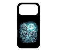 Three Howling Yetis Under Moonlit Wilderness Case for iPhone 17 Pro Max