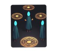 Three Humans with Halos on Their Heads Gaming Mouse Pad, Full-Print Design with 3mm Rubber Base, Ergonomic and Durable for Office, Gaming, and Study