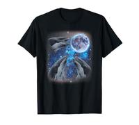 Three Humpbacks Howling at The Moon Weird Meme Whale T-Shirt