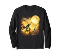 Three hunting gun Howling At The Moon yellow tie dye hunter Long Sleeve T-Shirt