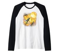 Three hunting gun Howling At The Moon yellow tie dye hunter Raglan Baseball Tee