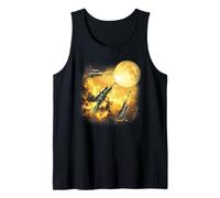 Three hunting gun Howling At The Moon yellow tie dye hunter Tank Top