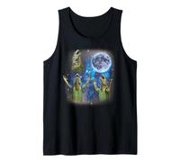 Three Iguanas Howling at The Moon Weird Meme Iguana Tank Top